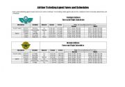 English Worksheet: airport schedule