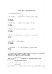 English Worksheet: Present simple x past simple