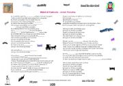 English Worksheet: Amish Paradise -  lyrics