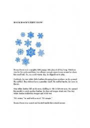 English Worksheet: Boom Booms First Snow