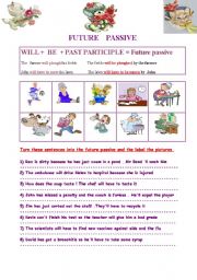 English Worksheet: Future  Passive Voice  