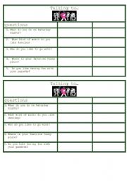 English Worksheet: likes and dislikes, action verbs and simple present