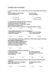 English worksheet: Movie quiz