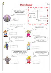 English Worksheet: Berts family tree