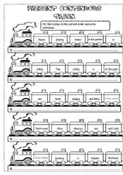 English Worksheet: Present Continuous TRAIN