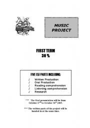 English Worksheet: Music Project