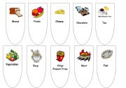 English Worksheet: Food flashcards