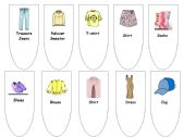 English Worksheet: clothes flashcards fan