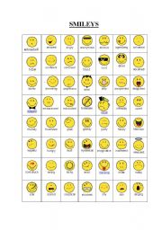 English Worksheet: Smileys