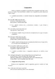 English worksheet: Comparatives (Grammar)