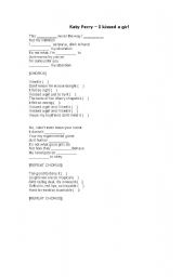 English Worksheet: Katy Perry (I Kissed a Girl)