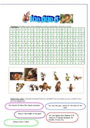 English Worksheet: Ice Age 3 Worksheet 3 pages 