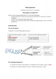 English Worksheet: What is Grammar?