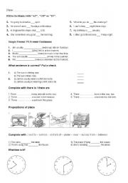 English worksheet: REVIEW