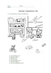 English Worksheet: Listening