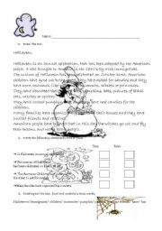 English Worksheet: Halloween