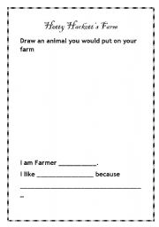 English worksheet: My favourite animal