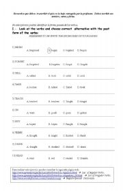 English Worksheet: Simple Past  Worksheet