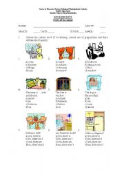 English worksheet: Parts of the house 