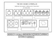 English Worksheet: The Very Hungry Caterpillar  Cut and Stick Activity