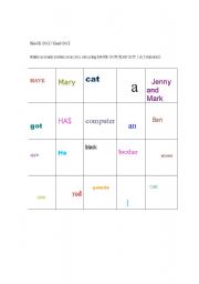 English worksheet: have got/has got