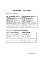 English worksheet: Debating Issues 