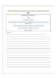English Worksheet: Formal Letter