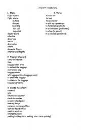 English worksheet: Airport vocabulary