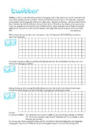 English Worksheet: Twittergrams