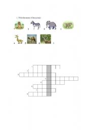 English worksheet: Animal puzzle