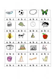 English Worksheet: alphabet Beginning Sounds