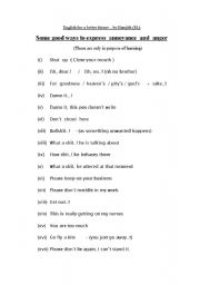 English worksheet: Expressing annoyance and anger...!