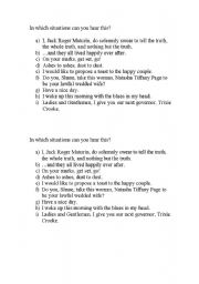 English worksheet: Ritualized Language Guessing Activity