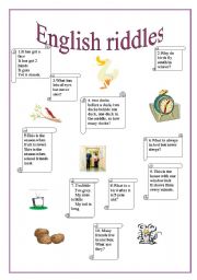 English Worksheet: English riddles Part 2