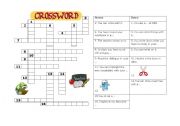 English worksheet: Crossword classroom