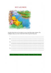 English worksheet: Spot and Write