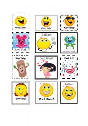 English Worksheet: STAMPS / STICKERS / AWARDS