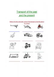 English worksheet: Transport