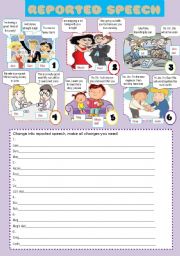 English Worksheet: Reported speech 