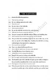 English worksheet: daffodils