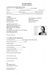 English worksheet: Cry me a River