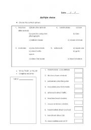 English worksheet: jobs and professions