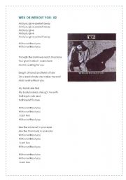 English Worksheet: With or without you- U2