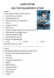 English Worksheet: Harry Potter and The Philosophers Stone