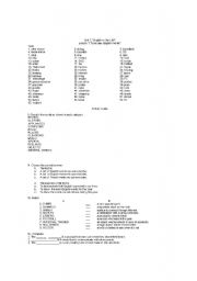 English Worksheet: everyday english words