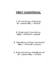 English worksheet: First Conditional