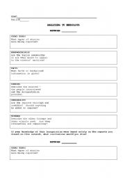 English worksheet: Analyzing Television Newscasts