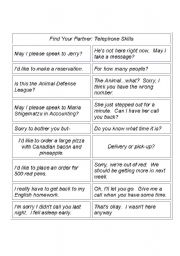 English Worksheet: telephone 