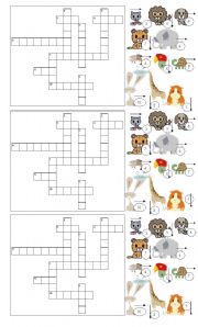 English Worksheet: animal cross