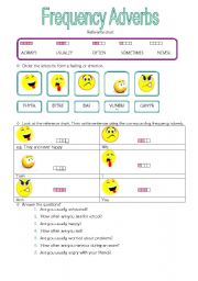 English Worksheet: Frequency adverbs